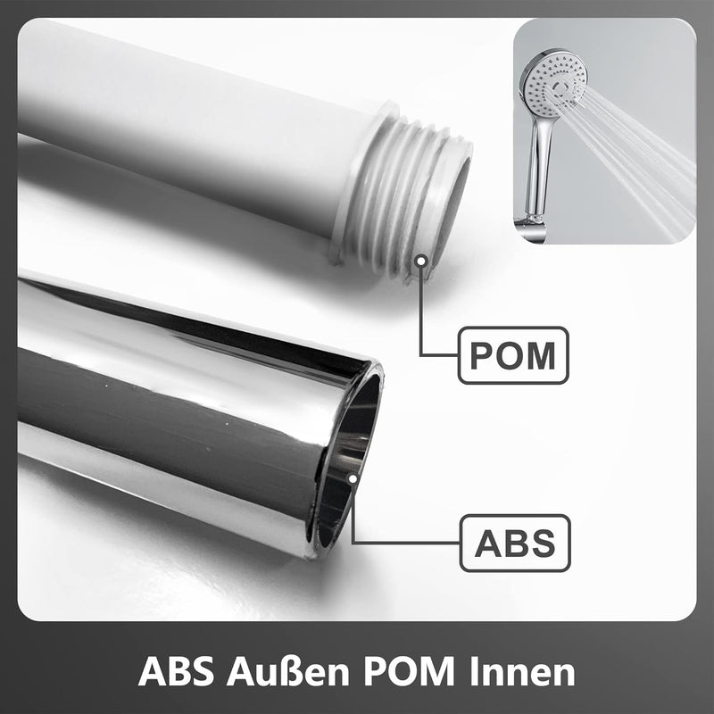 JOHO Edelstahl Duschsystem Duschset Duschstange Regenduschset mit ABS Kopfbrause D23cm ABS YT-D23cm
