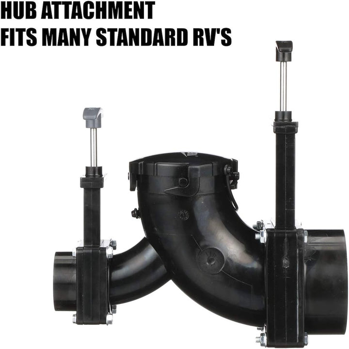 Valterra T80 Ell doppelt drehbar Ventil – 7,6 cm X 3,8 cm Hub x 7,6 cm Bajonettsockel