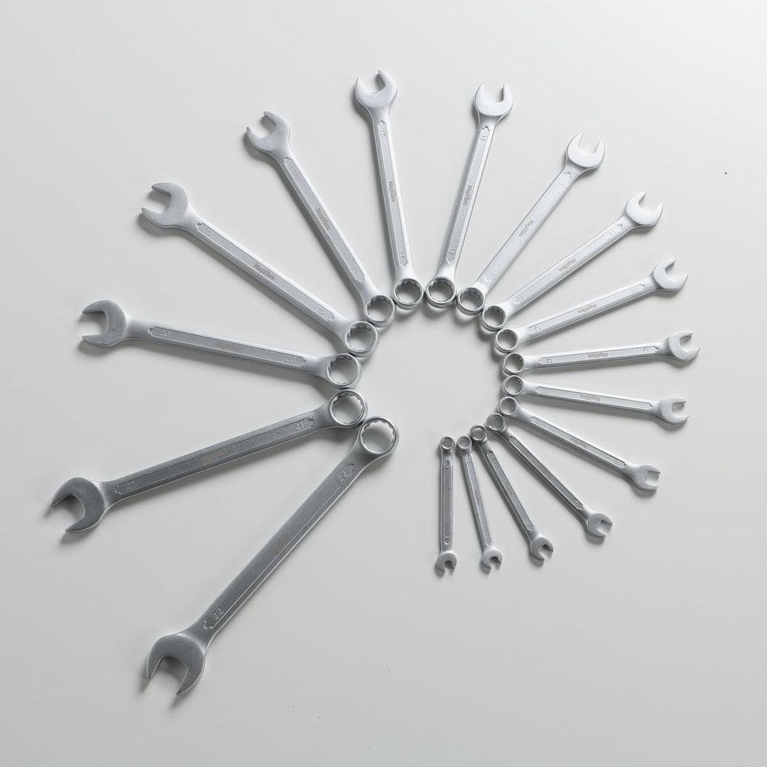 Mephisto gekröpfte Doppelringschlüssel, Ringschlüssel-Set, SW 6-32, 22 tlg. zzgl. Ring-Maulschlüssel