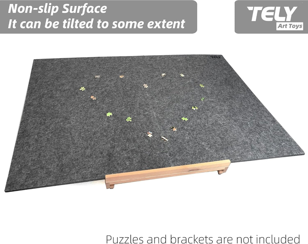TELY Faltbares Puzzlebrett, Filzmatte für bis zu 2000 Puzzleteile, faltbar für einfache Aufbewahrung