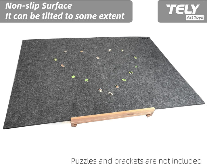 TELY Faltbares Puzzlebrett, Filzmatte für bis zu 2000 Puzzleteile, faltbar für einfache Aufbewahrung