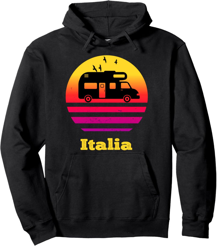 Italien Italia Womo Wohnmobil Zubehör Camper Vintage Sonne Pullover Hoodie