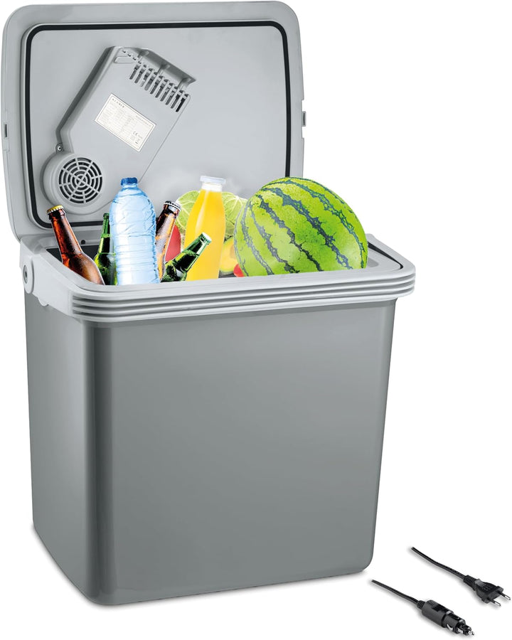 KLAMER elektrische Kühlbox, Kühlbox mit Kühl- und Warmhaltefunktion, 2 Anschlüsse: 230V & 12V für Zi