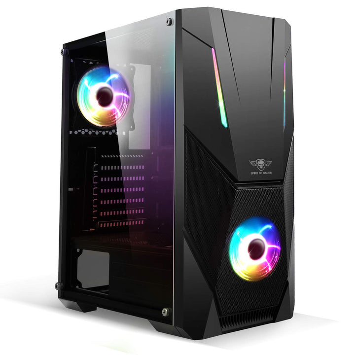 SPIRIT OF GAMER - Rogue V - PC-Gehäuse ATX/Matx/ITX - Front Und Wand Aus Gehärtetem Glas - 2 Adressi