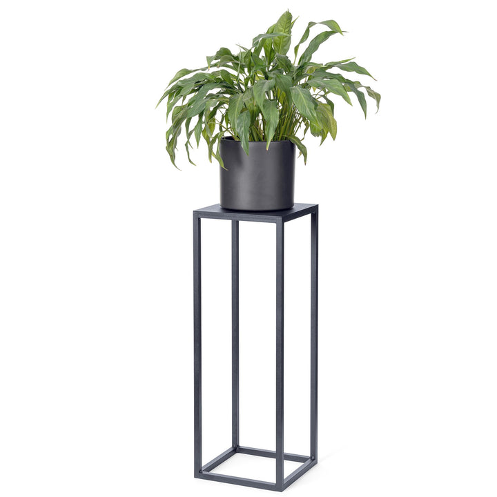LAMO Manufaktur Blumenständer Anthrazit aus Metall 68cm | Pflanzensäule für Innenräume - Wohnzimmer,