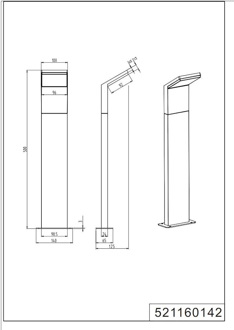 Trio Leuchten LED Aussenleuchte Pearl 521160142, Druckguss Aluminium anthrazit, 1x 9 Watt, 12.5 x 14