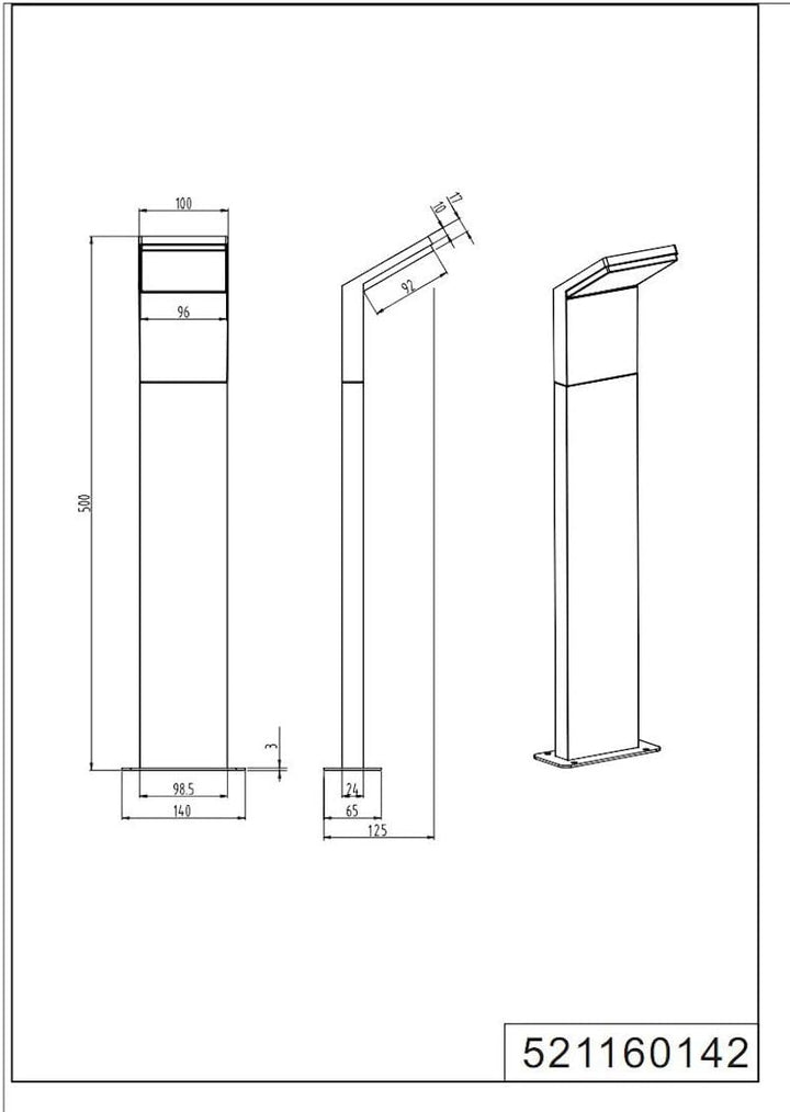 Trio Leuchten LED Aussenleuchte Pearl 521160142, Druckguss Aluminium anthrazit, 1x 9 Watt, 12.5 x 14