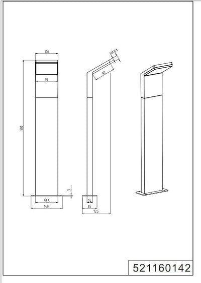 Trio Leuchten LED Aussenleuchte Pearl 521160142, Druckguss Aluminium anthrazit, 1x 9 Watt, 12.5 x 14