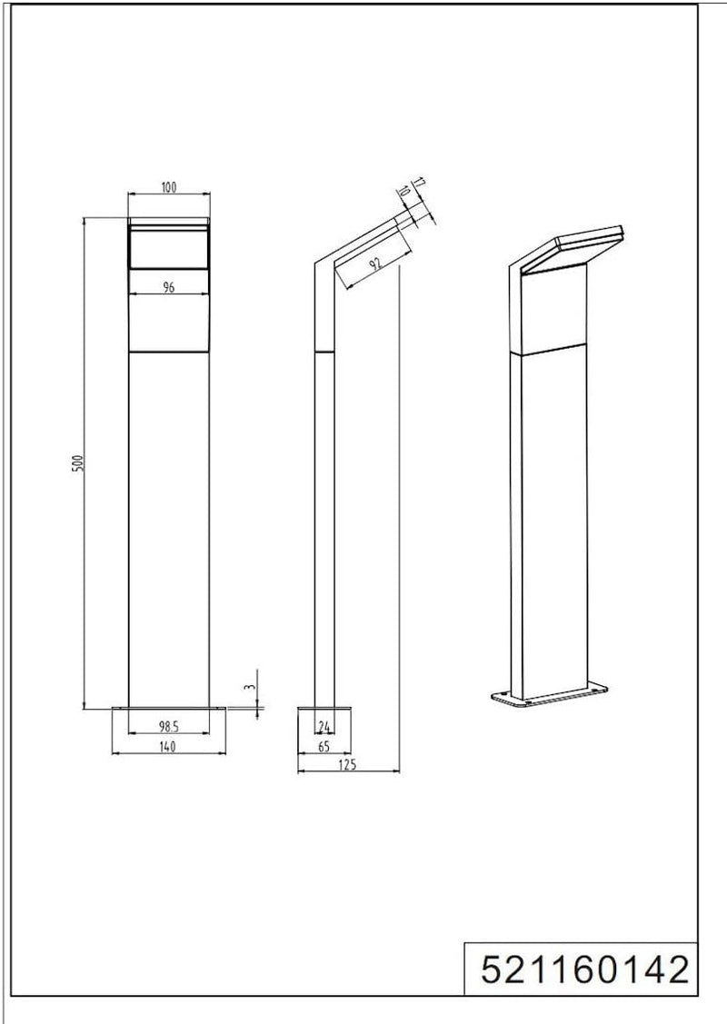 Trio Leuchten LED Aussenleuchte Pearl 521160142, Druckguss Aluminium anthrazit, 1x 9 Watt, 12.5 x 14