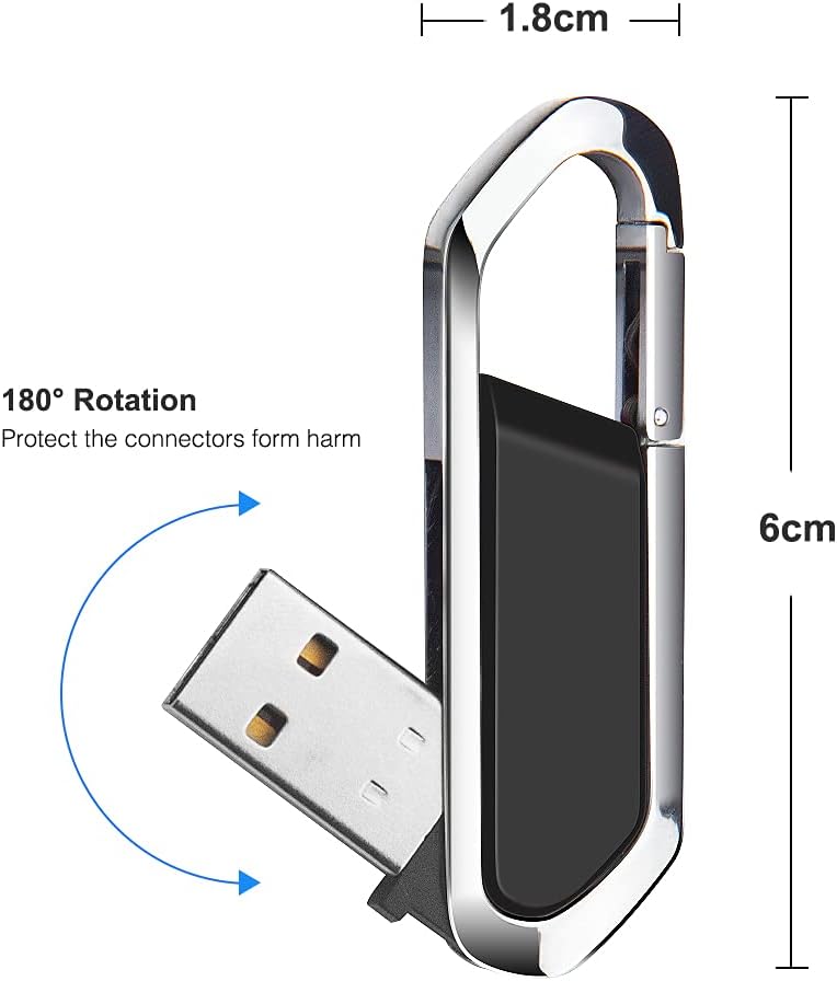 64GB USB-Stick Tragbarer USB-Flash-Laufwerk mit Schlüsselanhänger USB 2.0 Speicherstick für Externe