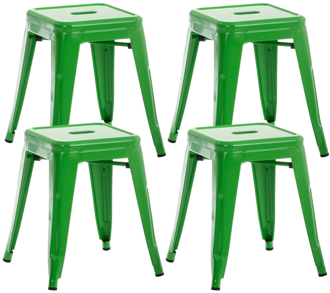 CLP 4er Set Sitzhocker Armin Aus Metall I Stapelbarer Hocker I Sitzhöhe Von 46 cm I Pflegeleichter A