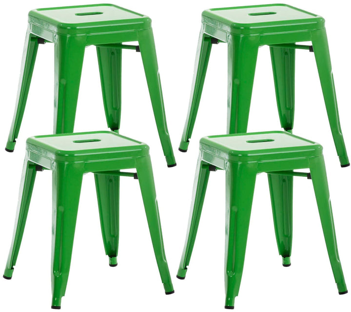 CLP 4er Set Sitzhocker Armin Aus Metall I Stapelbarer Hocker I Sitzhöhe Von 46 cm I Pflegeleichter A