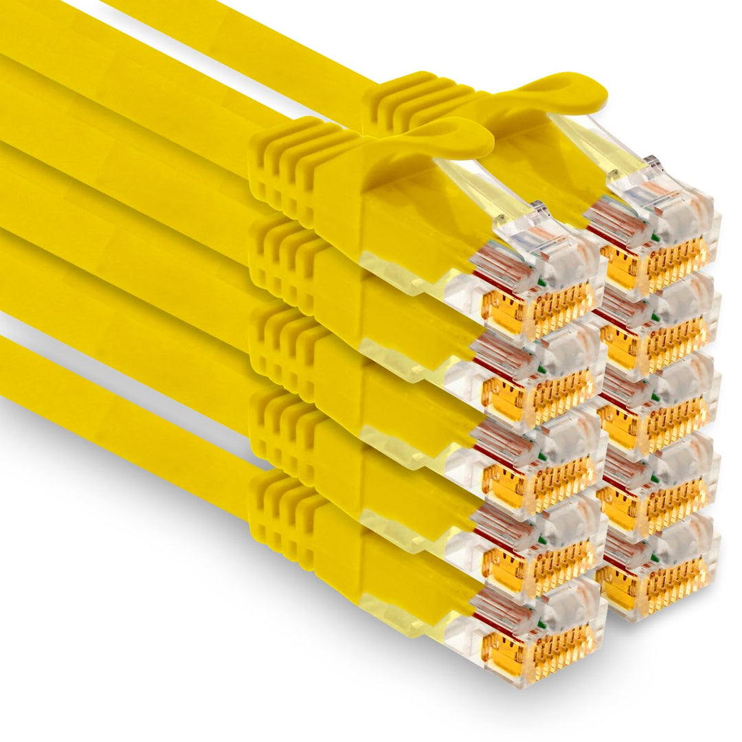 1aTTack.de - 10 X 2,0m Cat7 Netzwerkkabel, Cat.7 Ethernet, Lan & Cat 7 Patchkabel für maximale Inter
