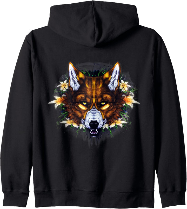 Wütender Wolf Kapuzenjacke