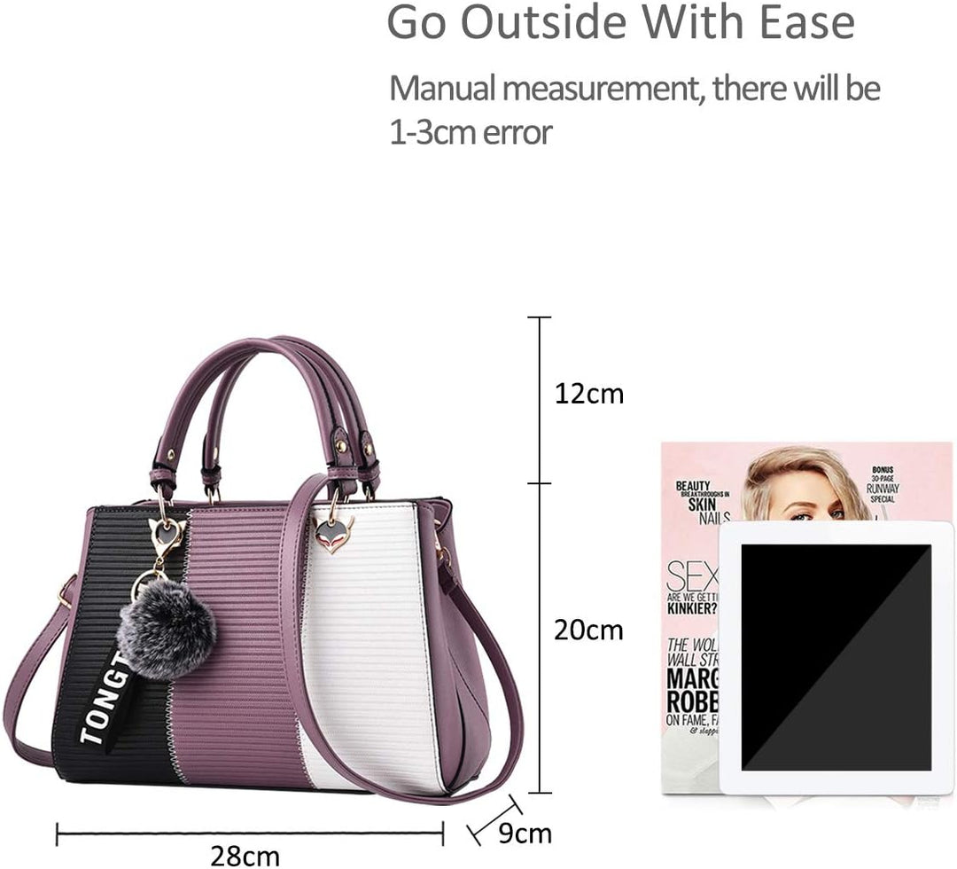 NICOLE & DORIS Damen Handtasche Umhängetasche Henkeltasche Kuriertasche Elegant Damen Handtaschen mi