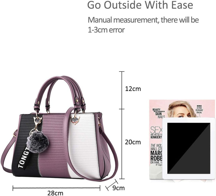 NICOLE & DORIS Damen Handtasche Umhängetasche Henkeltasche Kuriertasche Elegant Damen Handtaschen mi