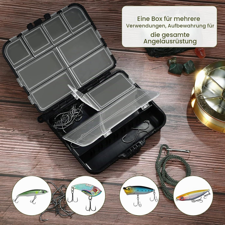 2 Stück Köderbox Angeln, Angelbox, Tackle Box Angeln, Angel Zubehör, Tackle Box für Angler Zubehör,