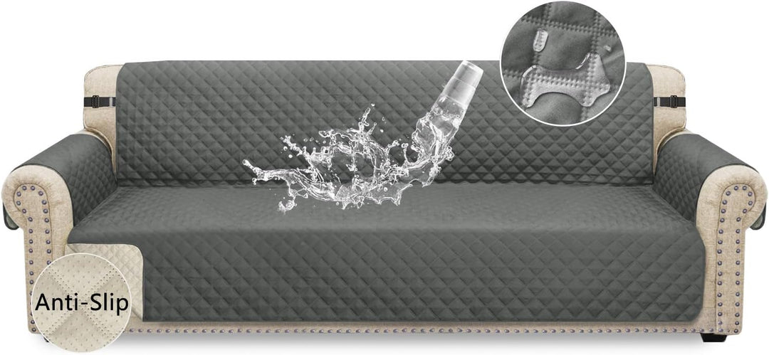 Granbest wasserdichte Überdimensioniert Sofabezug 4-Sitzer rutschfeste Couchbezug mit Elastischen Ri