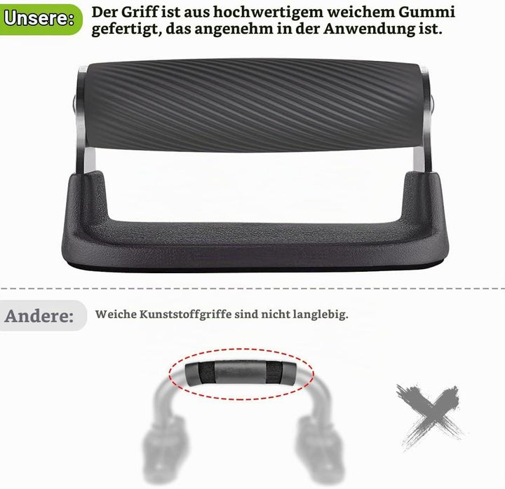 BeneLabel Liegestützstangen, Liegestützständer, rutschfeste Weichplastik-Push-Up-Griffe, rutschfeste
