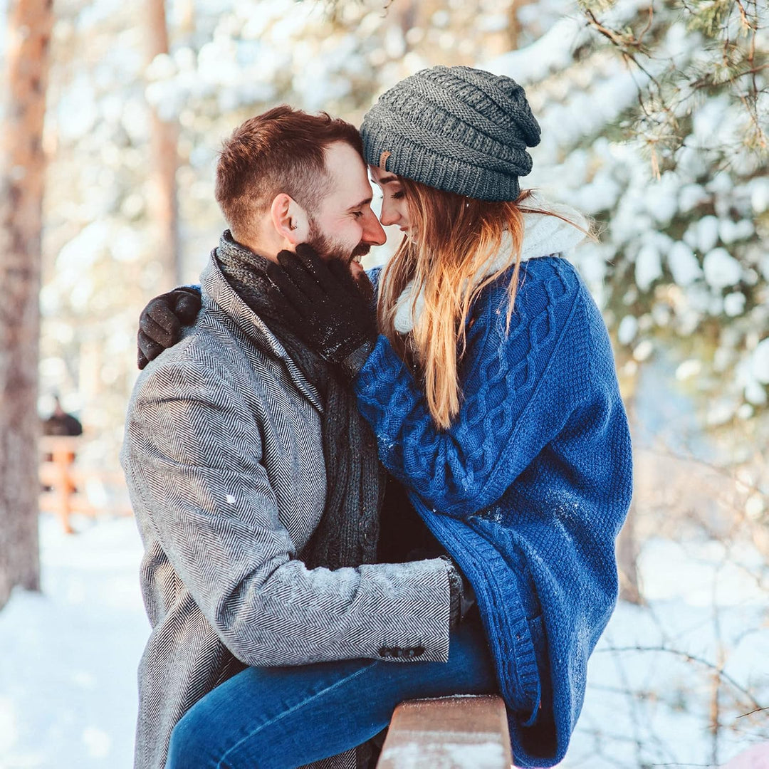 FURTALK Damen Beanie Mütze Warme Wintermütze mit Weichem Innenfutter Gefütterte Strickmütze Einheits