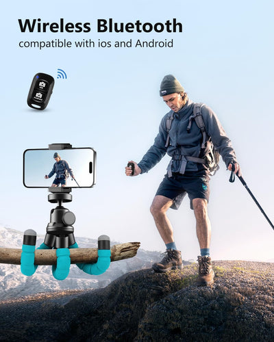 UBeesize Handy Stativ, Mini Stativ für Smartphone und Kamera, Tripod iPhone mit Bluetooth Handy Stat