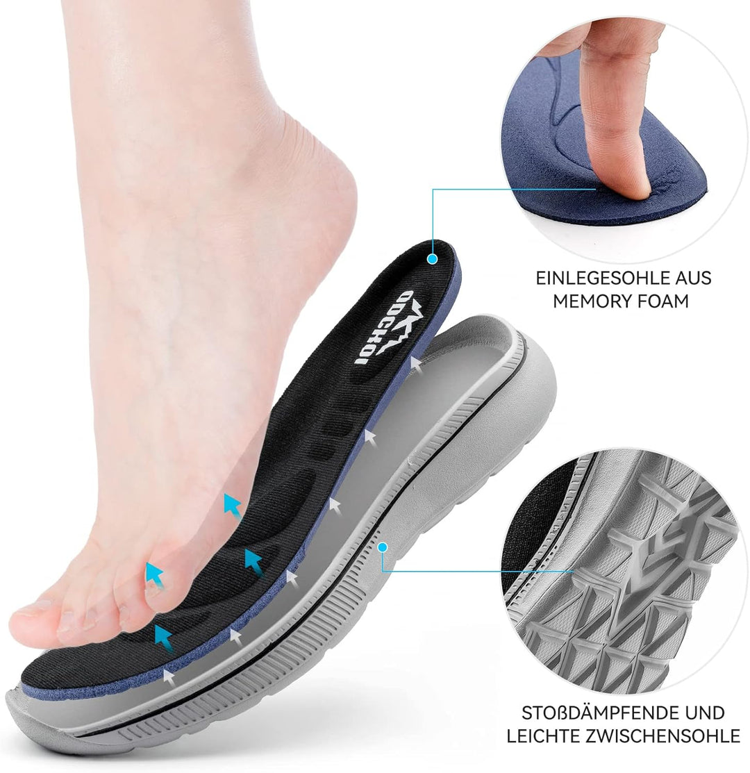 ODCKOI Slip On Sneaker Herren - Hands Free Slipper ohne Schnürsenkel - Atmungsaktive Freizeitschuhe