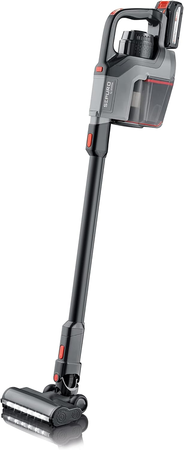 SEVERIN SEPURO Akku Stiel- und Handstaubsauger mit Einhell Power Akku und TURBO-Stufe, kabelloser St