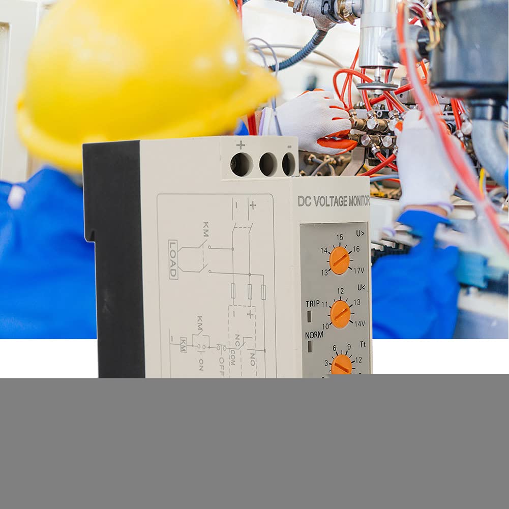 Spannungsüberwachungsrelais DC 12V/24V/36V/48V Überspannungs- und Unterspannungsschutzrelais 35MM Fü