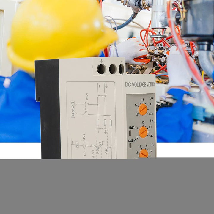 Spannungsüberwachungsrelais DC 12V/24V/36V/48V Überspannungs- und Unterspannungsschutzrelais 35MM Fü