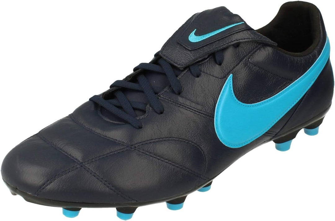 Nike Herren Premier II (FG) Football Shoe 40 EU Schwarz Obsidian Lt Current Blue Black 440, 40 EU Sc