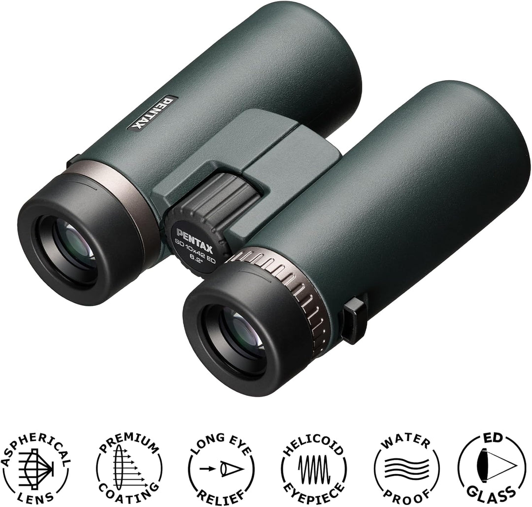 PENTAX SD 10x42 ED Fernglas für die Natur- und astronomische Beobachtung, mehrfach vergütet, wasserd