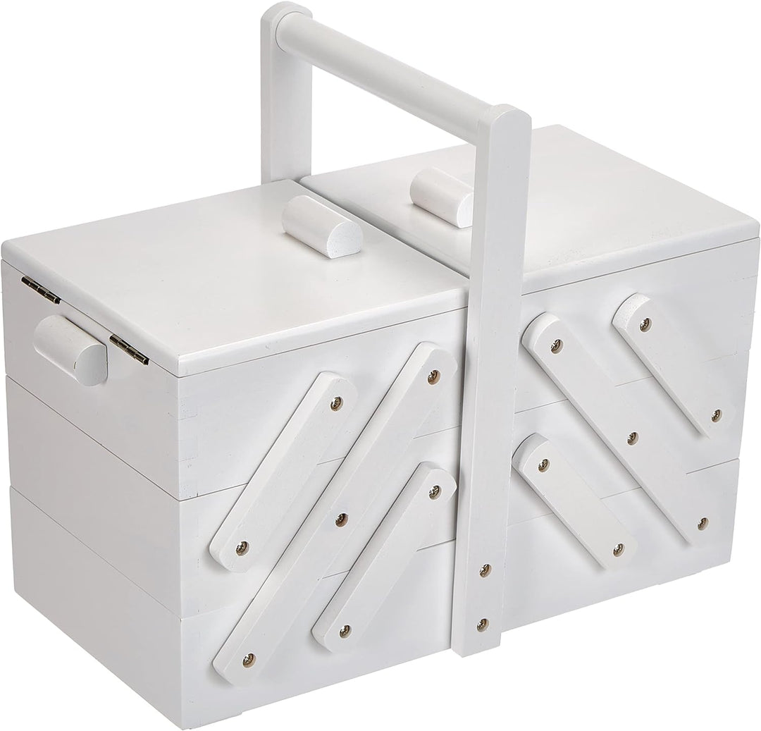 Prym 612580 Nähkasten/Nähkästchen Holz M, weiss