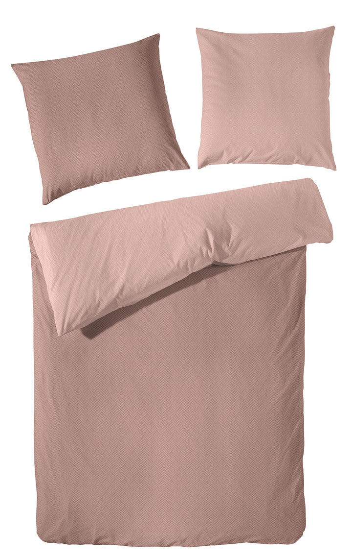 Beddress - Edelflanell-Bettwäsche, Basicdesign mit einem dezenten Muster, Braun, Wendebettwäsche, 13