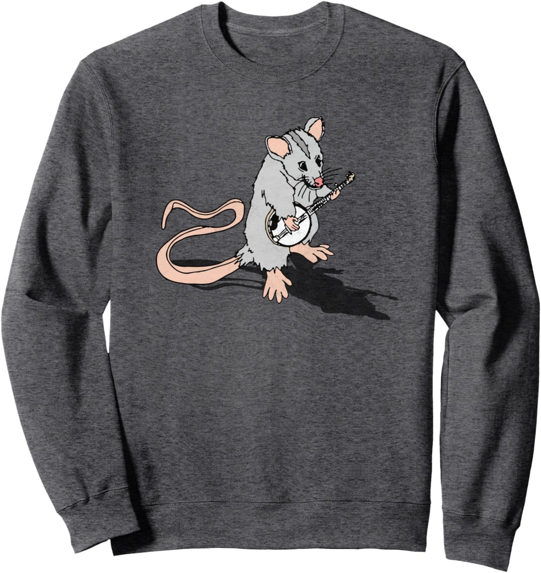 Banjo Picking Possum Vintage Bluegrass Funny Graphic Sweatshirt