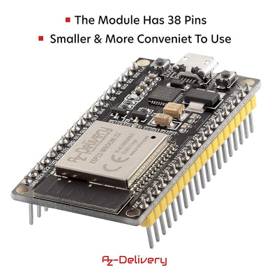 AZDelivery 5 x ESP32 NodeMCU Module WLAN WiFi Dev Kit C Development Board mit CP2102 (Nachfolgermode