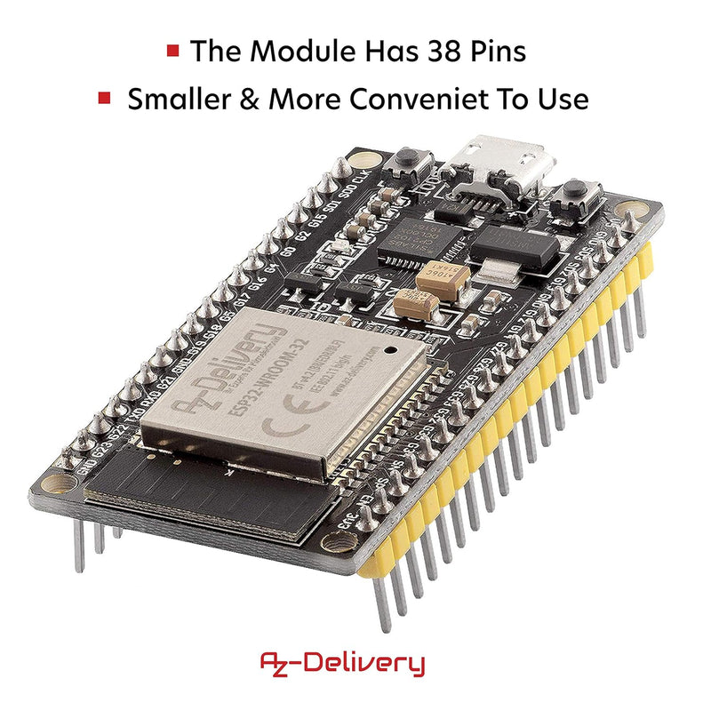 AZDelivery 5 x ESP32 NodeMCU Module WLAN WiFi Dev Kit C Development Board mit CP2102 (Nachfolgermode