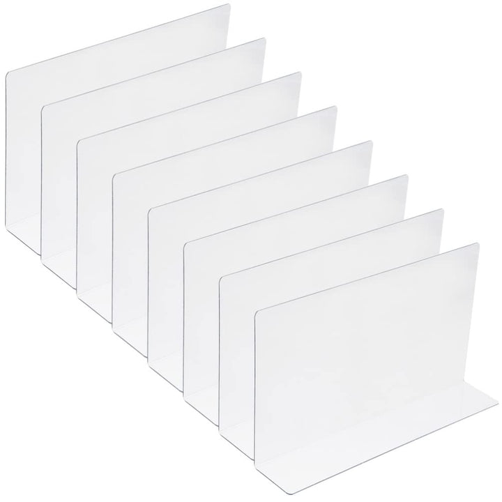 DOITOOL 8 Transparente Acryl-Regalteiler Für Schrankorganisation L-Förmige Klare Regalteiler Für Küc