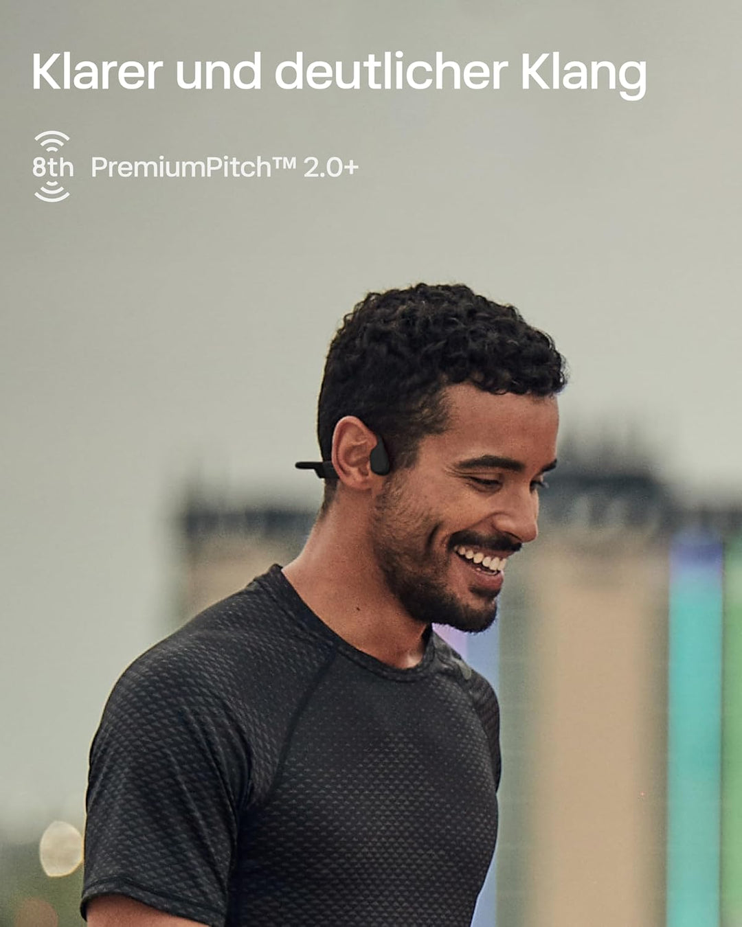 SHOKZ OpenRun Knochenschall Kopfhörer, Open-Ear Sport Bluetooth Kopfhörer mit Noise-Cancelling Mikro