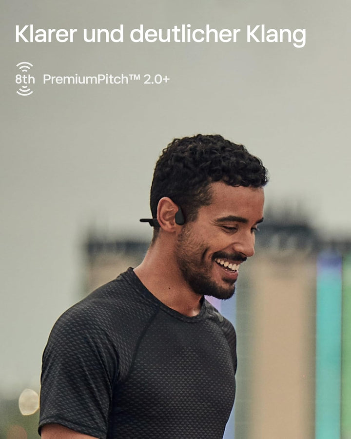 SHOKZ OpenRun Knochenschall Kopfhörer, Open-Ear Sport Bluetooth Kopfhörer mit Noise-Cancelling Mikro