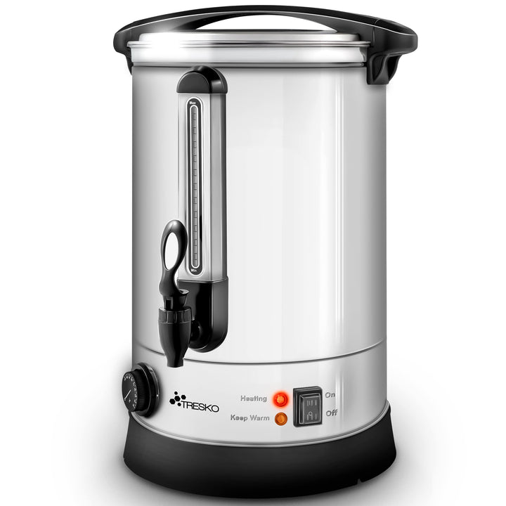 TRESKO® Glühweinkocher 6,8L / 1500W Einkochautomat aus Edelstahl Glühweinkessel Glühweinautomat Heis