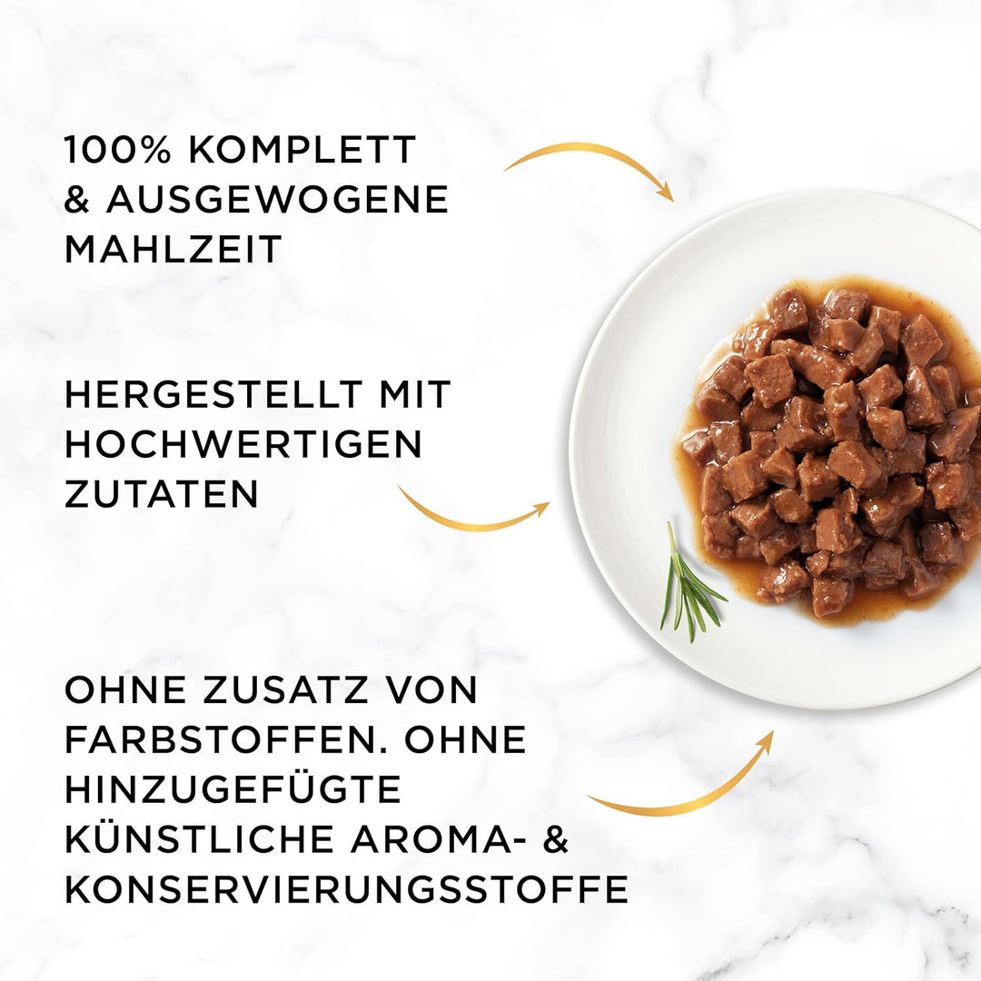 PURINA GOURMET Gold Zarte Häppchen in Sauce Katzenfutter nass, Sorten-Mix, 12er Pack (12 x 8 Dosen à