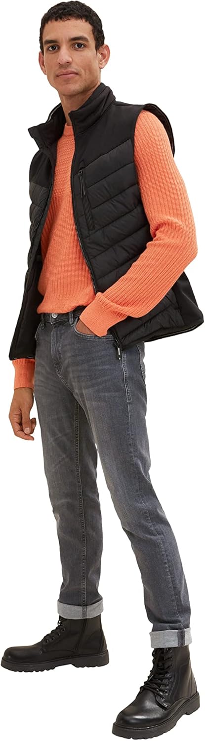 TOM TAILOR Herren Strickpullover S 11834 - Soft Peach Orange, S 11834 - Soft Peach Orange