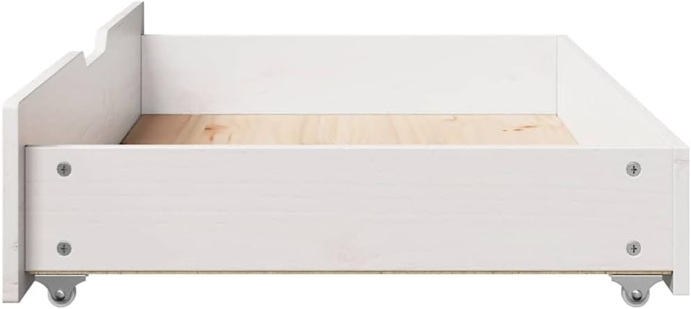 vidaXL Bettschubladen 2 STK., Bettkasten Holz Aufbewahrung mit Rollen, Bett Schublade Bettauszug, Be