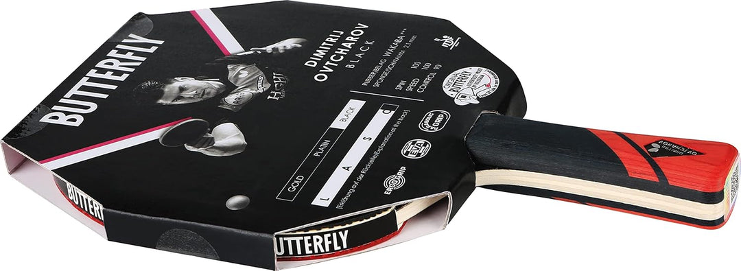 Butterfly® Dimitrij Ovtcharov Black Tischtennisschläger | Eva-Technologie | ITTF zertifizierter Waka