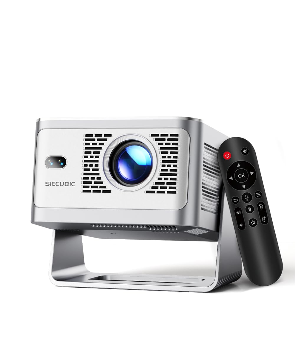 Mini Beamer 4K 8K Unterstützt 1080P Full HD, Android 14 Smart Projektor, WiFi 6 Bluetooth 5.4, Autof