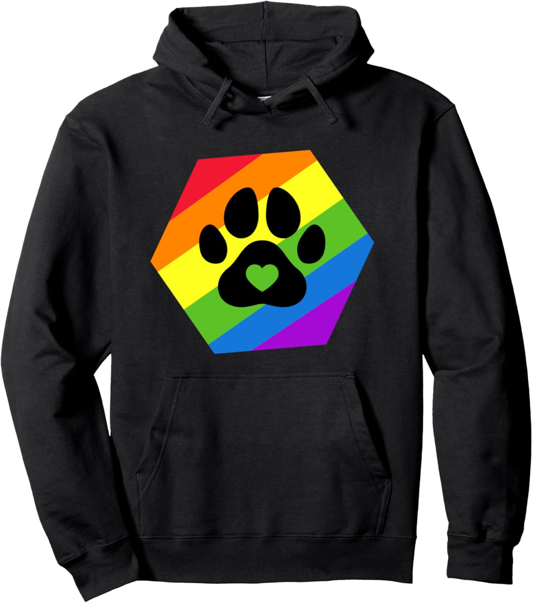 Gay Pride Furry LGBTQ Regenbogen Fahne Pullover Hoodie