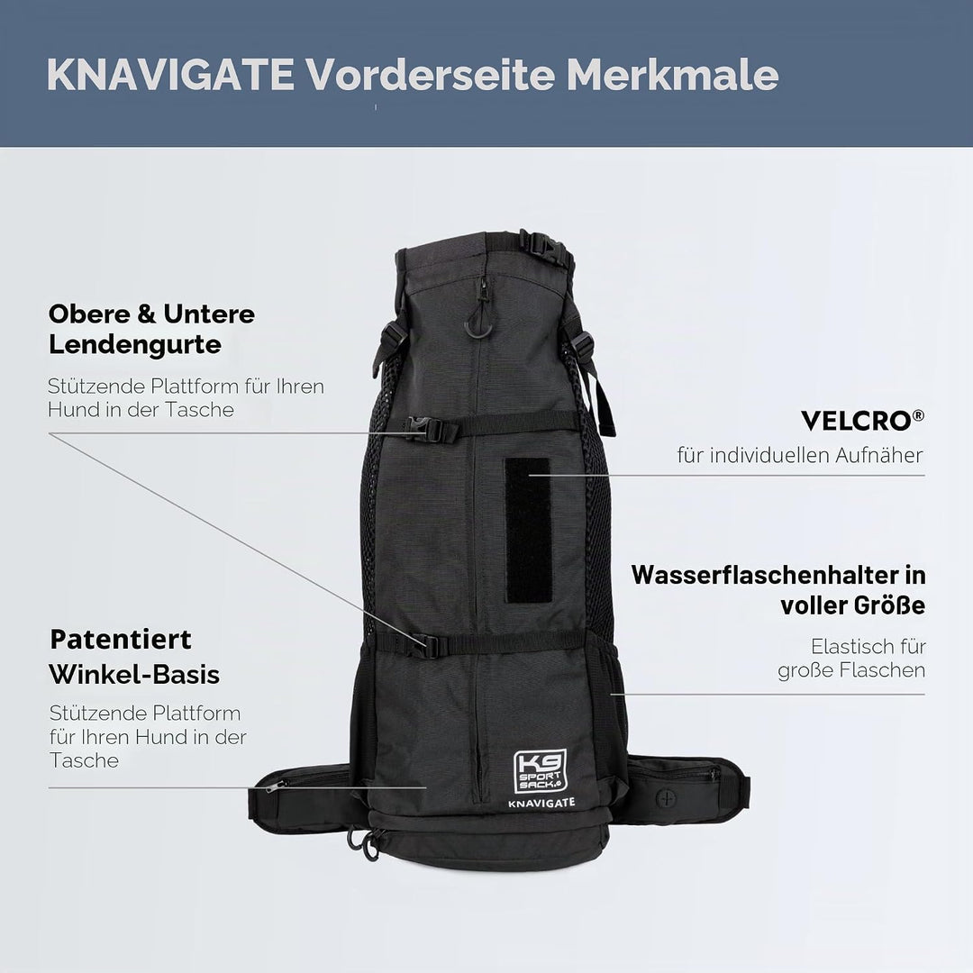 K9 Sport Sack Knavigate Hunde-Rucksack für die meisten Hundegrössen, vorne verstellbar, von Tierärzt