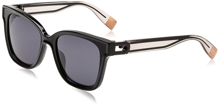 Furla Unisex SFU597V Sunglasses, Black, 53