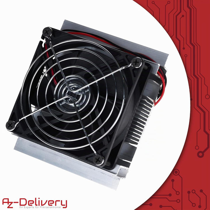 AZDelivery Cooling Kit für Peltier-Elemente – Kühlkörper &amp; Lüfter-Set für thermoelektrische Kühlung