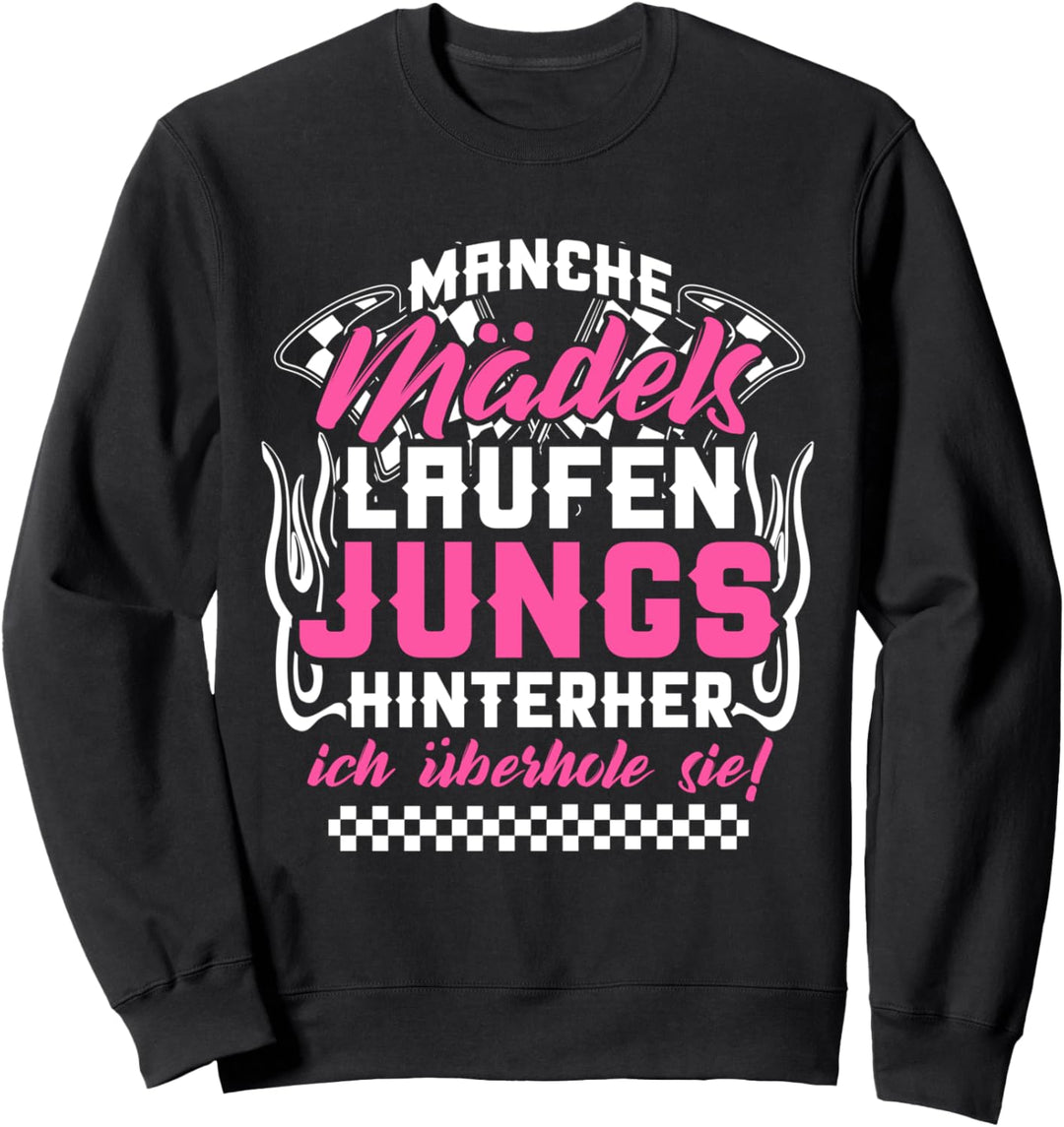 Jungs werden überholt - Motorradfahrer Biker-Girl Sweatshirt